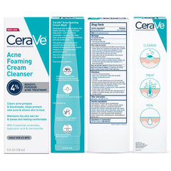 CeraVe Acne Foaming Cream Cleanser, 5 Fl Oz (Pack of 1), Packaging may Vary