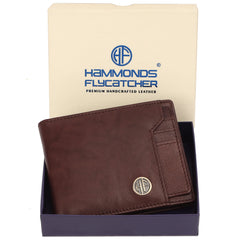 HAMMONDS FLYCATCHER Genuine Leather Wallet for Men - RFID Protected Leather Purse for Men, Money Purse for Men, Bi-Fold Wallet - 6 Card Slots, 1 Card Case, Coin Pocket, Hidden Pockets - Antique Brown