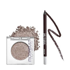 URBAN DECAY Moondust Space Cowboy + Brown Eye Pencil Makeup Set 24/7 Moondust Glitter Eyeshadow Compact (Shimmery Champagne Gold) + 24/7 Glide On Eyeliner Pencil (Matte Brown) Bundle Kit