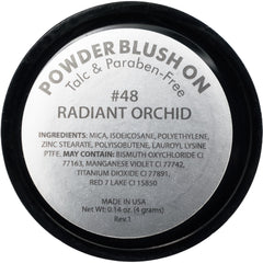 Pure Zivaª Radiant Orchid Purple Lavender Violet Princess Pink Vegan Blush Pressed Cheek Color Powder, Talc & Paraben Free, No Animal Testing & Cruelty Free
