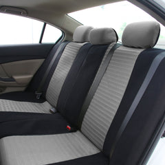 FH Group Car Seat Covers Full Set 3D Air Mesh - Universal Fit, Automotive Seat Covers, Low Back Front Seat Covers, Airbag Compatible, Split Bench Rear Seat, Washable Car Seat Cover for SUV, Sedan Gray