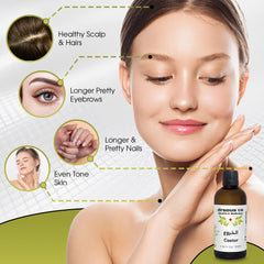 Drsous Ca Organic Castor Oil 100ml | 100% Pure Cold Pressed Hexane Free Castor Oil for Hair Growth, Eyelashes and Eyebrows | Skin Moisturiser with Vitamin E | Made in Palestine