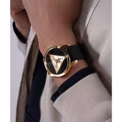 GUESS Men's Analog Watch with Black Dial-GW0781G4 Black, Black, Black, strap