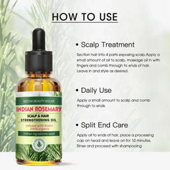 Rosemary Oil for Hair Growth, Organic Rosemary Oil, Nourish the Scalp, Moisturizing & Nourishing Body, Hair Growth Serum, Cold Pressed Essential Oil, Massage Oil
