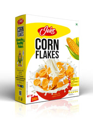 Jakis Premium Corn Flakes Original | 500g | Nourishing Breakfast | Cholesterol Free | High in Vitamins B1, B2, B3, D & Iron | Quick & Easy Breakfast
