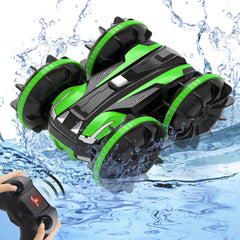 Landtaix RC Car Amphibious Remote Control Car Boat,2.4Ghz 4WD Off Road Rock Double Sided 360° Rotating Crawler Hobby RC Truck Toy Gifts for 6 7 8+ Year Old Girls Boys Teens Aadults