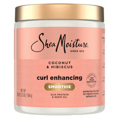 SheaMoisture Curl Enhancing Smoothie Hair Cream for Thick, Curly Hair Coconut and Hibiscus Sulfate Free and Paraben Free Curl Cream 20 oz