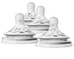 Philips Avent Natural Baby Bottle Slow Flow, 1M+, 4pk, Flow 2, SCF652/43