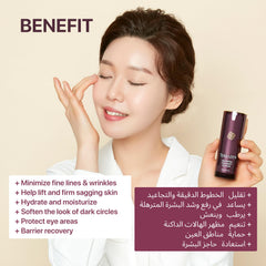 TERRAZEN Korean Anti Aging & Wrinkle Eye Cream 17ml - Deeply Moisturizes Under Eye Treatment Reduce Puffiness, Fine Lines, Dark Circles Skincare