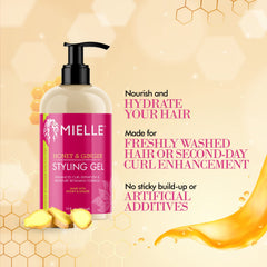 Mielle Organics Honey & Ginger Styling Gel, 13 Ounces