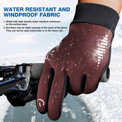 SIMARI Winter Gloves Men Women Touch Screen Glove Cold Weather Warm Gloves Freezer Work Gloves Suit for Running Driving Cycling Working Hiking 102 - Ruby Wine