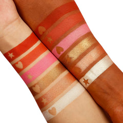 Blush Highlighter Palette, DELANCI 6 Color Blushes Highlighter Bronzer Makeup Palette, Natural Matte Shimmer Face Blush Illuminator Pallet, Cheek Blushing Pressed Powder 27g