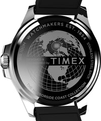 Timex 43 mm Harborside Coast Watch - Black/Green/Silver-Tone