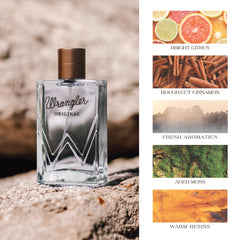 Wrangler Original Cologne For Him by Tru Western, 2.5 fl oz - Aromatic, Citrusy, Earthy