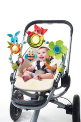 Tiny Love Sunny Stroll Activity Arch with Rattle Toys, 0 Month +, Adjustable Clips Fit Most Strollers, Meadow Days