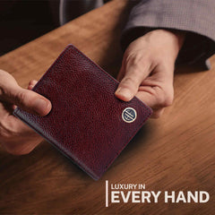 HAMMONDS FLYCATCHER Genuine Leather Wallet for Men - RFID Protected Leather Purse for Men, Money Purse for Men, Bi-Fold Wallet - 3 Card Slots, 2 ID Slots, Coin Pocket, Hidden Pockets - Brown