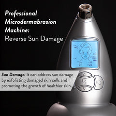 Microderm GLO Diamond Microdermabrasion Machine and Suction Tool - Clinical Micro Dermabrasion Kit for Tone Firm Skin, Advanced Home Facial Treatment System & Exfoliator For Bright Clear Skin