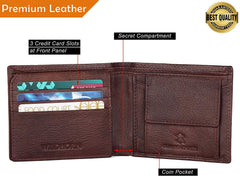 WildHorn Leather Wallet for Men I Ultra Strong Stitching I 2 Currency Compartments