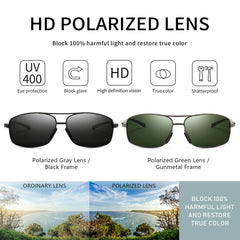 SUNGAIT Ultra Lightweight Rectangular Polarized Sunglasses UV400 Protection