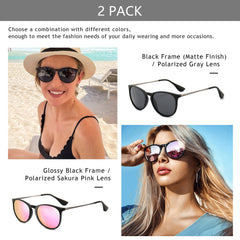 SUNGAIT Vintage Round Sunglasses for Women Men Classic Retro Designer Style