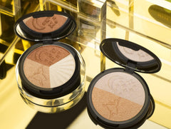 Bolver Highlighter Makeup Palette, Powder Palette Facial Bronzers Illuminator Palette Highlighter Baked Waterproof Long Lasting. (H03)