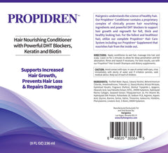 Hairgenics Propidren Hair Growth Conditioner with Keratin, Collagen and Proteins to Moisturize Hair, Biotin for Hair Growth, and Potent DHT Blockers to Prevent Hair Loss and Help Regrow Hair.
