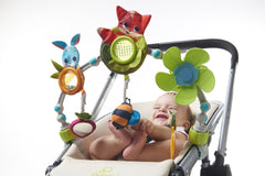 Tiny Love Sunny Stroll Activity Arch with Rattle Toys, 0 Month +, Adjustable Clips Fit Most Strollers, Meadow Days