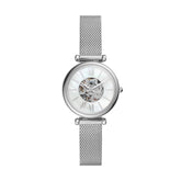FOSSIL Womens Watch Carlie Mini ME, 28mm case size, Automatic movement, Stainless Steel Mesh strap