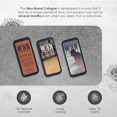 The Man Brand Solid Cologne Sample Set - Mens Sample Cologne Pack - Mens fragrance Sampler Set - Mens Travel Size Cologne Sampler Set (The Triad - 3 Pack - 0.75 oz each)