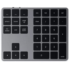Satechi Bluetooth Extended Numeric Keypad (U.S. English Layout), Slim Rechargeable 34-Key Numberpad, for MacBook Air/Pro/Neo, iPad Air/Pro, iPad mini, Mac mini, iMac