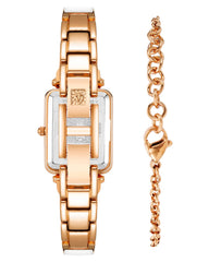 Anne Klein Women's Quartz Watch with Analog Display and Stainless Steel Bracelet AK3898WTST White