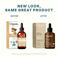 Cliganic USDA Organic Argan Oil, 100% Pure | for Hair, Face & Skin | Natural Cold Pressed Carrier Oil, Imported from Morocco