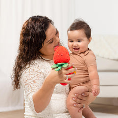 Melissa & Doug Multisensory Strawberry Cuckoo Baby Travel Stroller Toy for Babies up to 12 Months