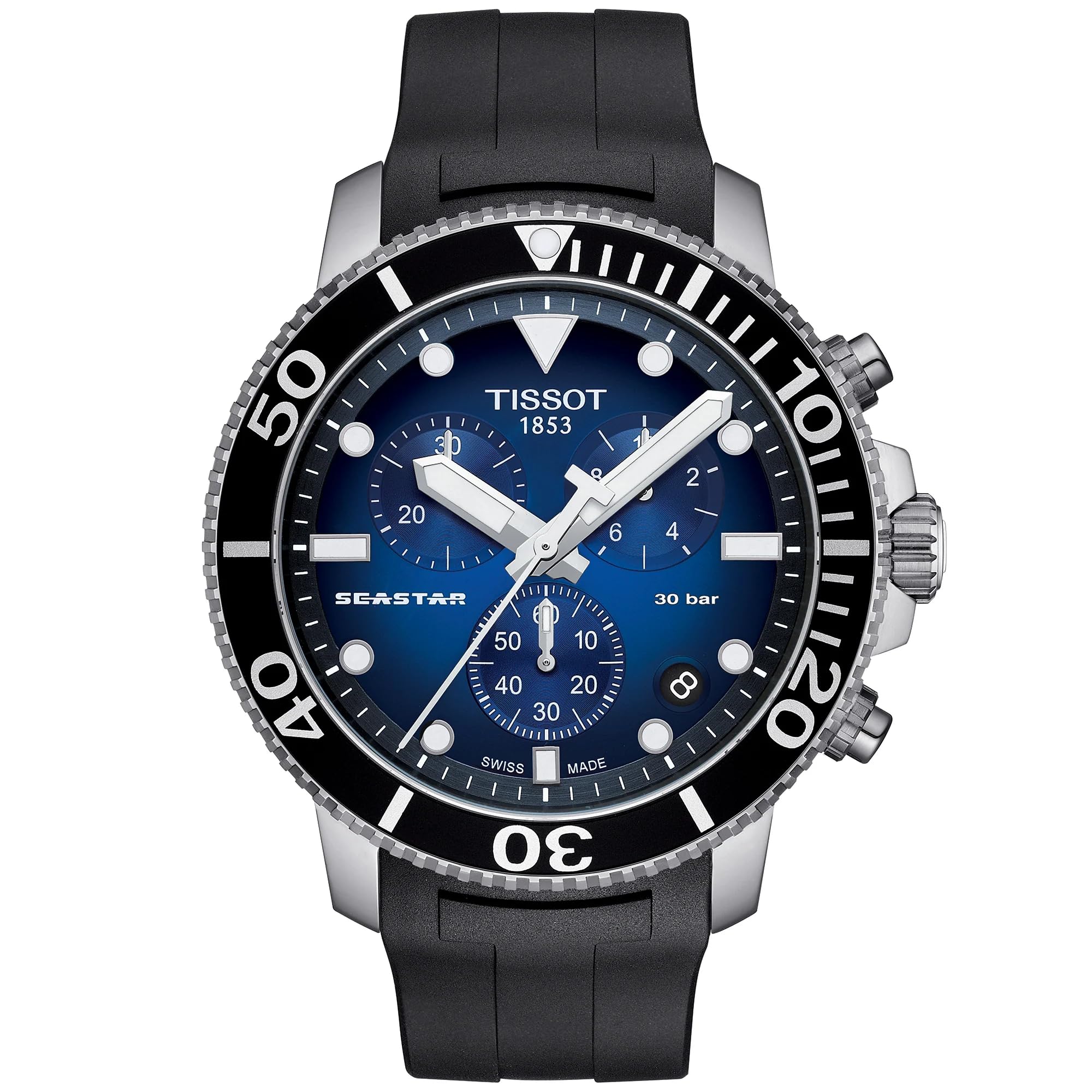 Tissot Chronograph Black Strap Men's Wrist Watches