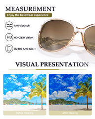FIMILU Sunglasses for Women Trendy Polarized Sunglasses Oversized Big Sun Glasses Ladies Shades UV Protection