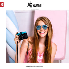 ROCKNIGHT Polarized Aviator Sunglasses for Men Women Metal Flat Top Sunglasses lightweight Driving UV400 Outdoor 58mm