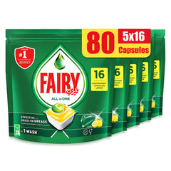 Fairy All In One Dishwasher Capsules, 80 Count