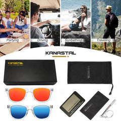 KANASTAL Polarized Sunglasses Men, Fashion Square Sun Glasses Women, Classic Shades for Womens, Driving Fishing Outdoor 100% UV400 Protection