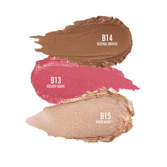 KIMUSE Cream Blush Stick, Highlighter & Contouring Stick, Creamy Texture with Luminous Finish, Versatile, Easy to Use, Makeup for All Skin Types (Roses Honey Nudes)