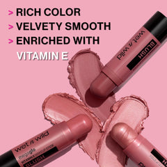 Wet n Wild Mega Glo Makeup Stick, Buildable Color, Versatile Use, Cruelty-Free & Vegan - Dusty Pink