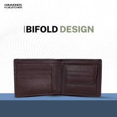 Hammonds Flycatcher RFID Protected Redwood Brown Leather Wallet for Men|6 Card Slots| 1 Coin Pocket|2 Hidden Compartment|2 Currency Slots|1 ID Slot