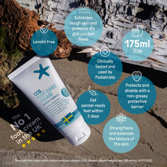 CCS Professional Foot Care Cream 175 ml - Moisturise and Protect Dry and Callused Feet, Contains 10% Urea and Eucalyptus Oil, Clinically Tested, Suitable for Diabetics
