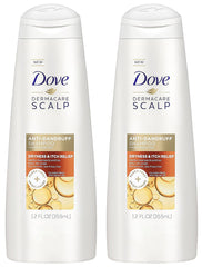 Dove Dermacare Scalp - Anti-Dandruff Shampoo - Dryness & Itch Relief - Net Wt. 12 FL OZ (355 mL) Per Bottle - Pack of 2 Bottles