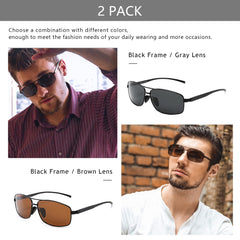 SUNGAIT Ultra Lightweight Rectangular Polarized Sunglasses UV400 Protection