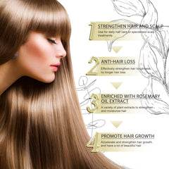 Veganic Rosemary Hair Growth Oil for Dry, Damaged & Thin Hair, Nourishing Unisex Formula (3 x 60ml)