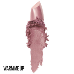 Maybelline Color Sensational Lipstick, Lip Makeup, Cream Finish, Hydrating Lipstick, Warm Me Up, Nude Pink,1 Count
