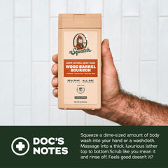 Dr. Squatch NEW Body Wash for Men with Nourishing, Natural Ingredients | No Paraben, Phthalate, Sulfate | All Day Moisture | Long Lasting Scent | Pine Tar & Wood Barrel Bourbon (14 oz, 2-Pack)