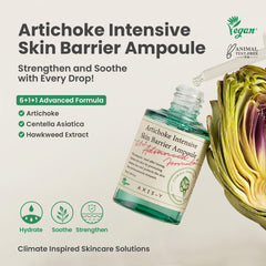 AXIS-Y Artichoke Intensive Skin Barrier Ampoule 30 ml / 1.01 fl. oz | Soothing Skin Serum Ampoule | Irritated skin, Skin Barrier Treatment, Centella Asiatica, Korean Skincare