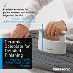 Panasonic Vertical Garment Steamer 2400W for Removing Tough Wrinkles, All-in-One Iron and Clothes Steamer, 6 Steam Levels and Dry, Free Angle Board,1.6L Water Tank,3 Stages Height Adjustment,NI-GWF150