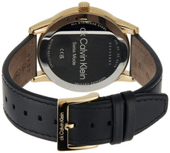 UNISEX'S QUATRZ IONIC GOLD PLATED STEEL SWISS WATCH - Black